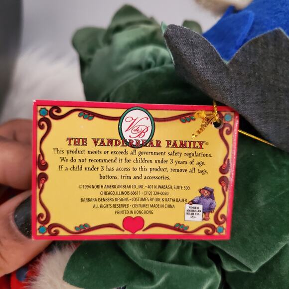 Vintage Muffy VanderBear Hoppy VanderHare Santa's Workshop Stuffed Toy - Picture 8 of 9